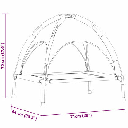 Hundebett Silber Grau 71 x 64 x 71 cm Stahl