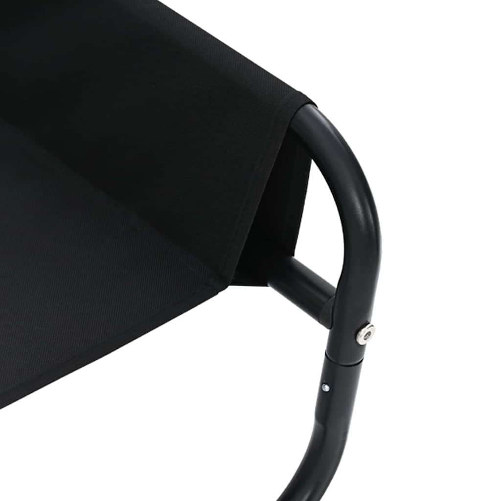 Hundebett Schwarz 75 x 75 x 30 cm Stahl