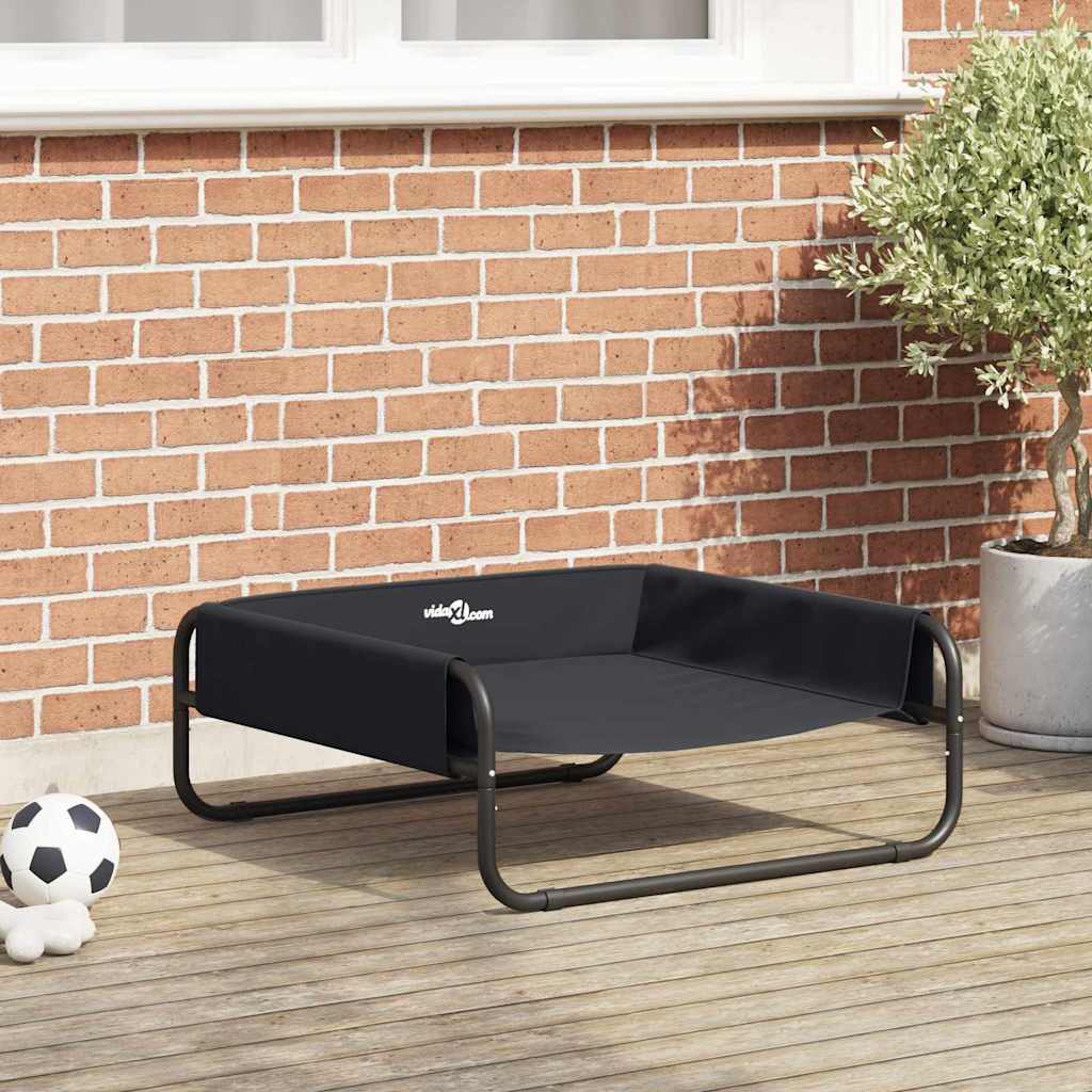 Hundebett Schwarz 75 x 75 x 30 cm Stahl