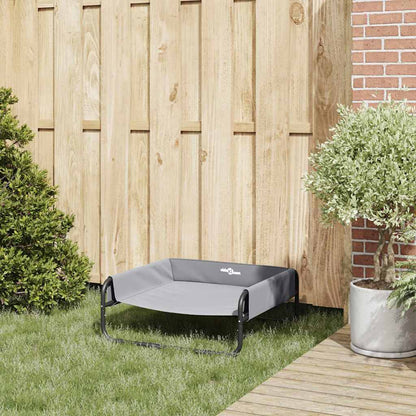 Hundebett Hellgrau 75 x 75 x 30 cm Stahl