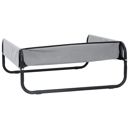 Hundebett Hellgrau 75 x 75 x 30 cm Stahl