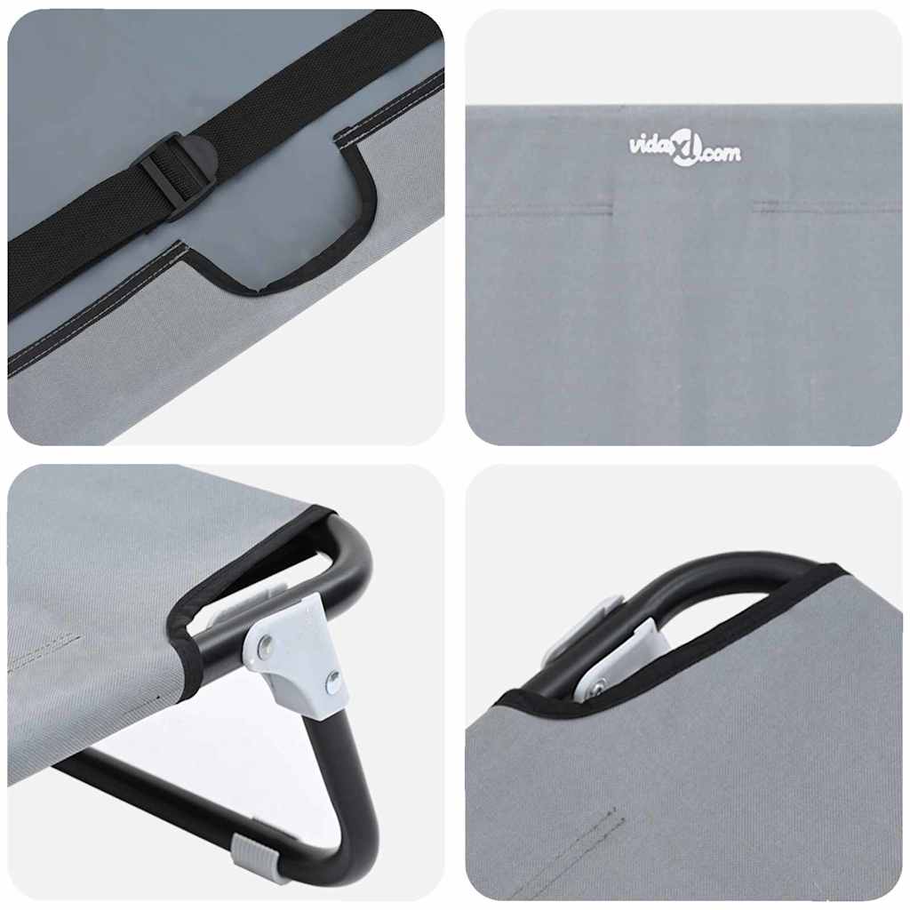 Hundebett Hellgrau 70 x 46 x 18 cm Stahl