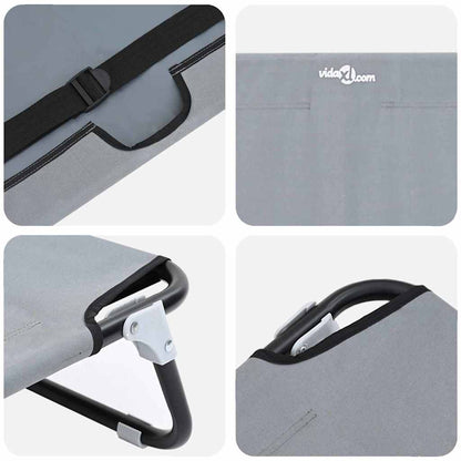 Hundebett Hellgrau 70 x 46 x 18 cm Stahl