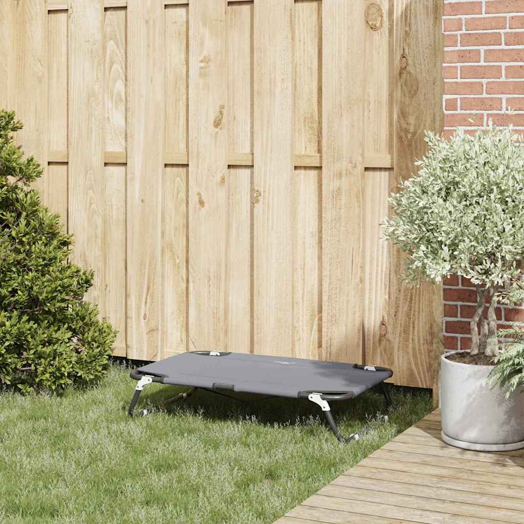 Hundebett Hellgrau 70 x 46 x 18 cm Stahl