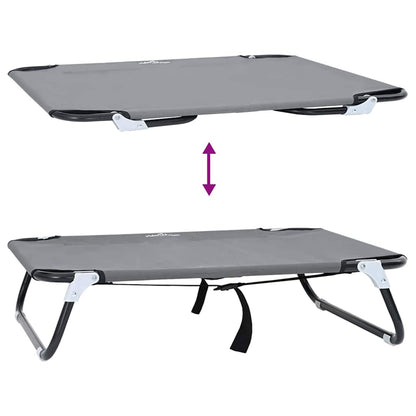 Hundebett Hellgrau 70 x 46 x 18 cm Stahl