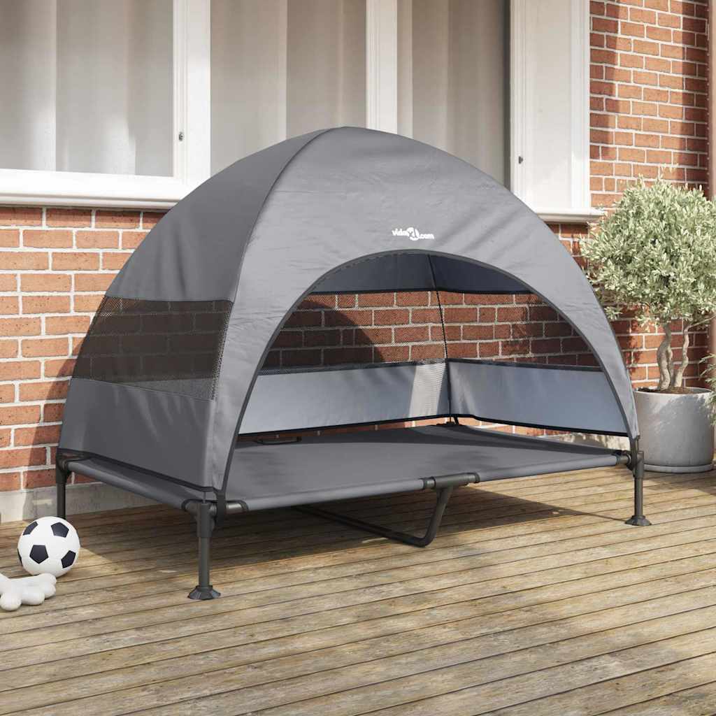 Hochgelegtes Hundebett Hellgrau 127 x 81 x 108 cm