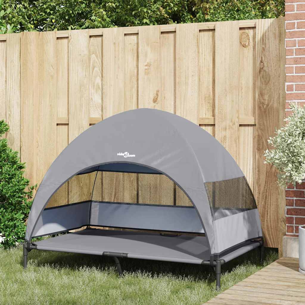 Hochgelegtes Hundebett Hellgrau 127 x 81 x 108 cm