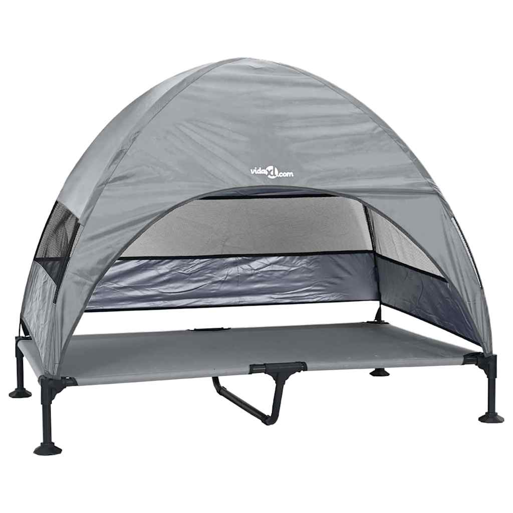 Hochgelegtes Hundebett Hellgrau 127 x 81 x 108 cm