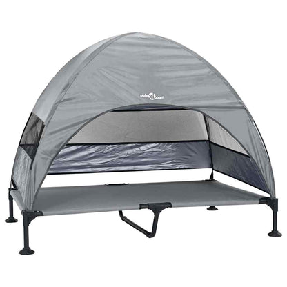 Hochgelegtes Hundebett Hellgrau 127 x 81 x 108 cm