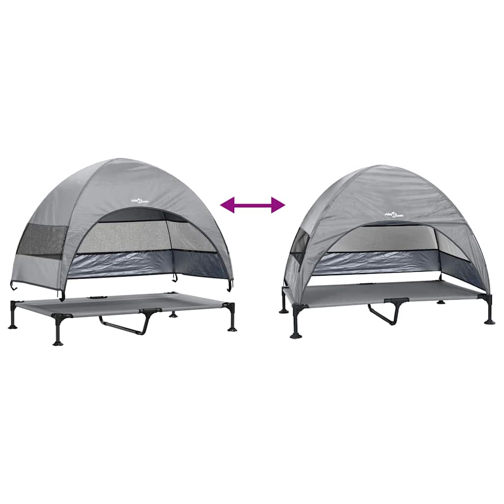 Hochgelegtes Hundebett Hellgrau 127 x 81 x 108 cm