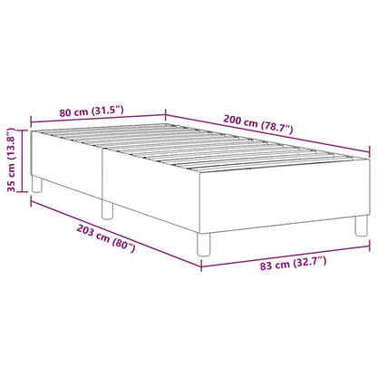 Plattformbettgestell Dunkelgrau 80 x 200 cm Stoff