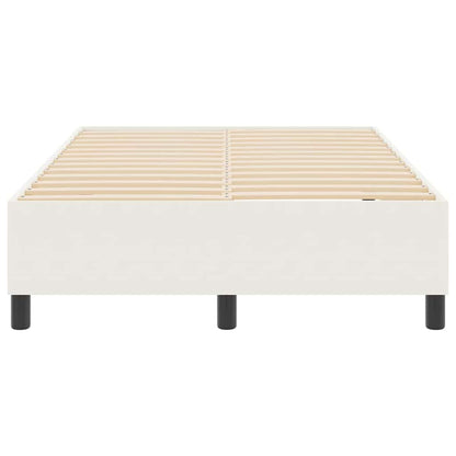 Plattformbettgestell Creme 120 x 200 cm Stoff