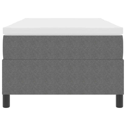 Boxspringbett Hellgrau und Weiß 80 x 200 cm Cordstoff