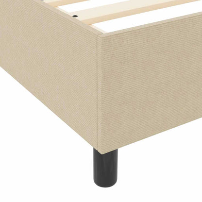 vidaXL Boxspringbett Hellgrau und Weiß 90 x 200 cm Cordstoff