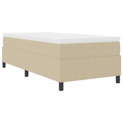 vidaXL Boxspringbett Hellgrau und Weiß 90 x 200 cm Cordstoff