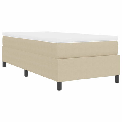vidaXL Boxspringbett Hellgrau und Weiß 90 x 200 cm Cordstoff