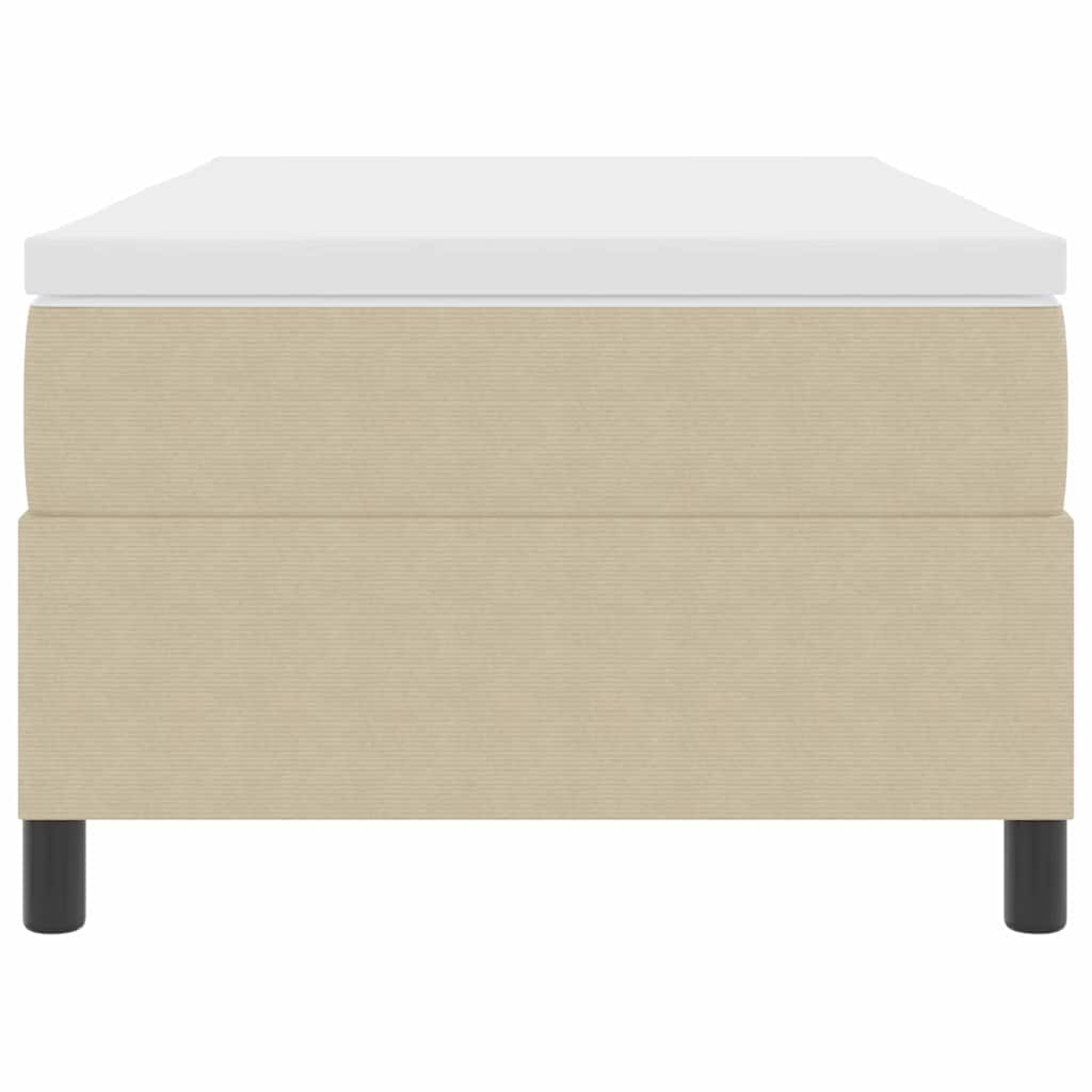 vidaXL Boxspringbett Hellgrau und Weiß 90 x 200 cm Cordstoff