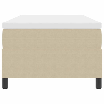 vidaXL Boxspringbett Hellgrau und Weiß 90 x 200 cm Cordstoff