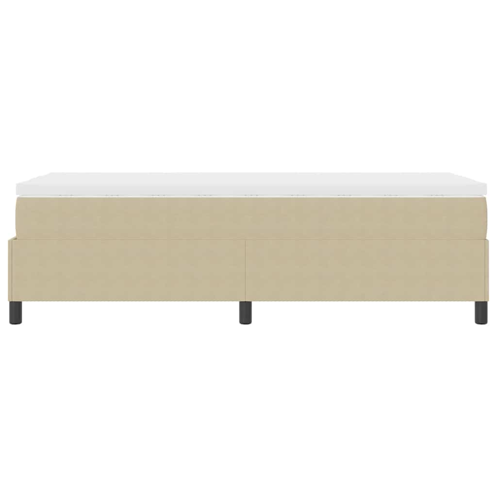 vidaXL Boxspringbett Hellgrau und Weiß 90 x 200 cm Cordstoff