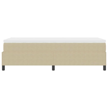 vidaXL Boxspringbett Hellgrau und Weiß 90 x 200 cm Cordstoff