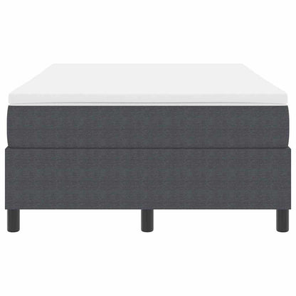 Boxspringbett Dunkelgrau und Weiß 120 x 190 cm Cordstoff