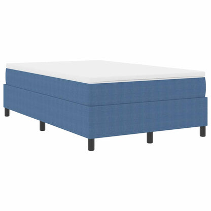 Boxspringbett Blau und Weiß 120 x 190 cm Cordstoff