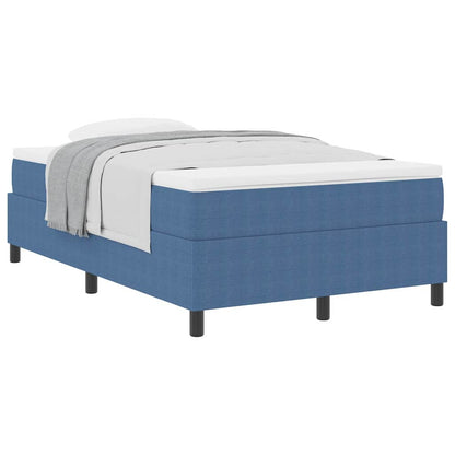 Boxspringbett Blau und Weiß 120 x 190 cm Cordstoff