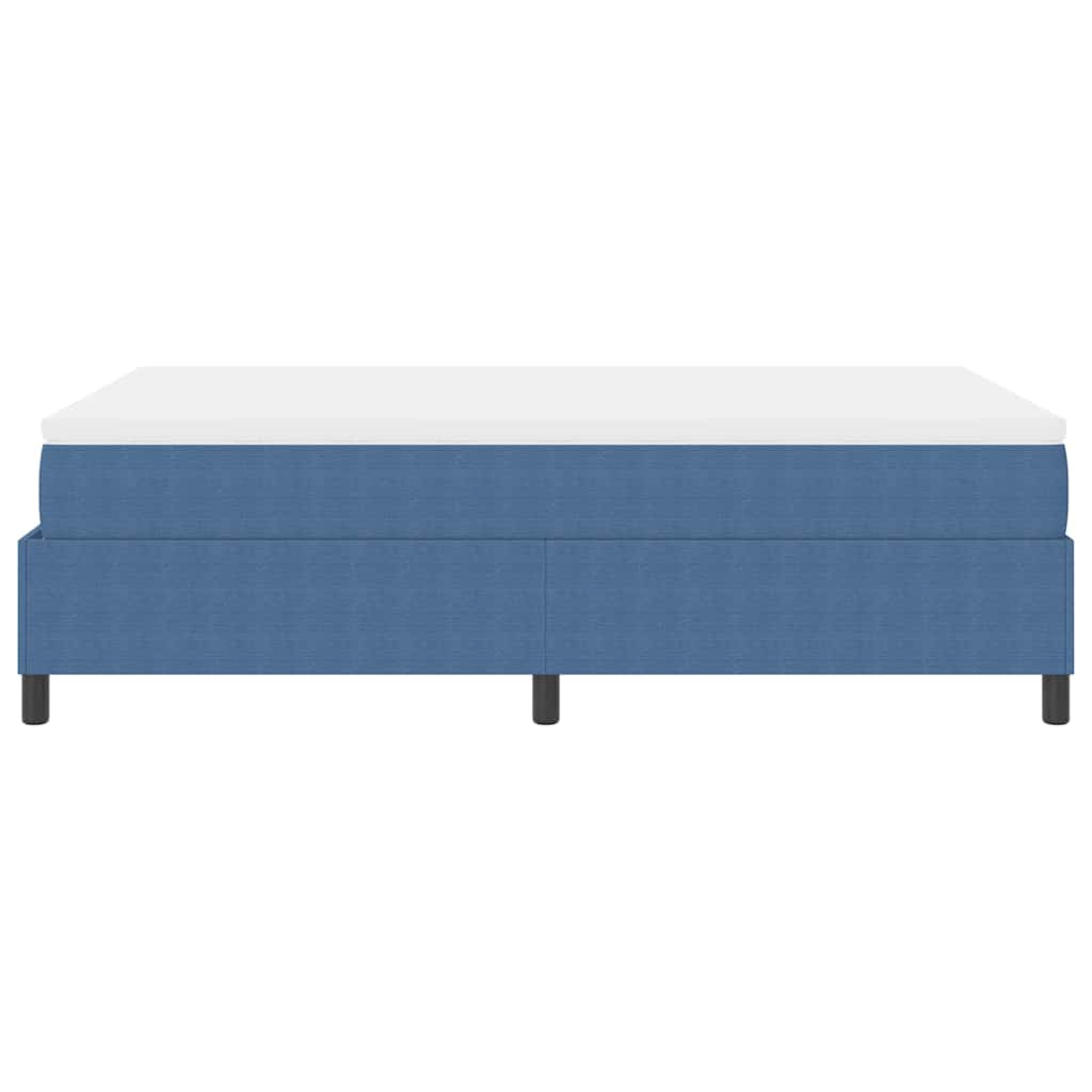 Boxspringbett Blau und Weiß 120 x 190 cm Cordstoff
