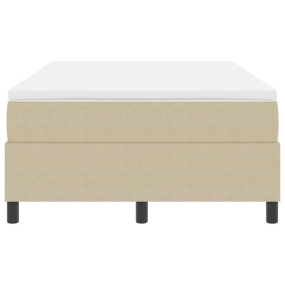 Boxspringbett Hellgrau und Weiß 120 x 190 cm Cordstoff