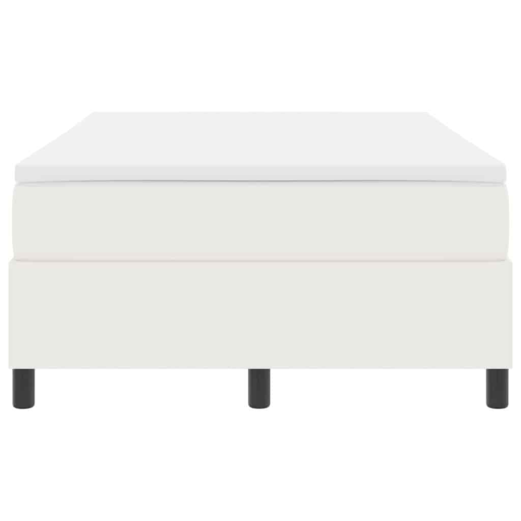 Boxspringbett Creme und Weiß 120 x 200 cm Cordstoff