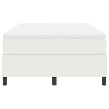 Boxspringbett Creme und Weiß 120 x 200 cm Cordstoff