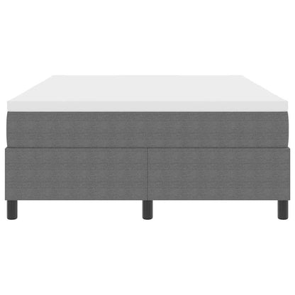 Boxspringbett Hellgrau und Weiß 160 x 200 cm Cordstoff