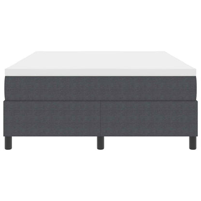 Boxspringbett Dunkelgrau und Weiß 160 x 200 cm Cordstoff
