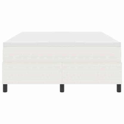 Boxspringbett Creme und Weiß 160 x 200 cm Cordstoff