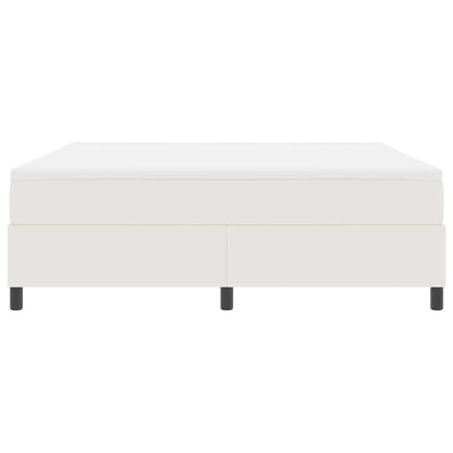 Boxspringbett Creme und Weiß 180 x 200 cm Cordstoff