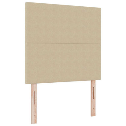 Boxspringbett Hellgrau und Weiß 80 x 200 cm Cordstoff