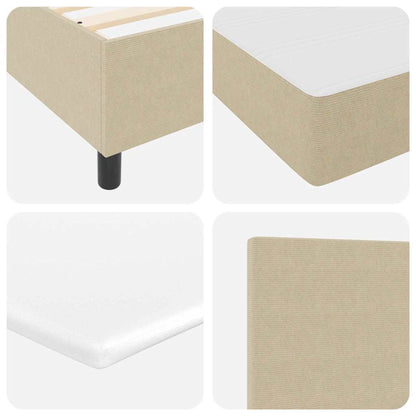 vidaXL Boxspringbett Hellgrau und Weiß 90 x 200 cm Cordstoff