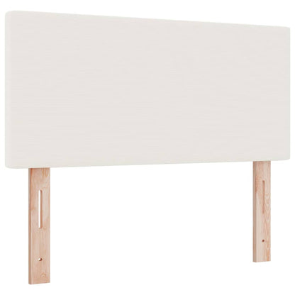 LED Boxspringbett Creme und Weiß 120 x 200 cm Cordstoff