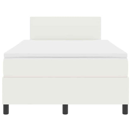 LED Boxspringbett Creme und Weiß 120 x 200 cm Cordstoff