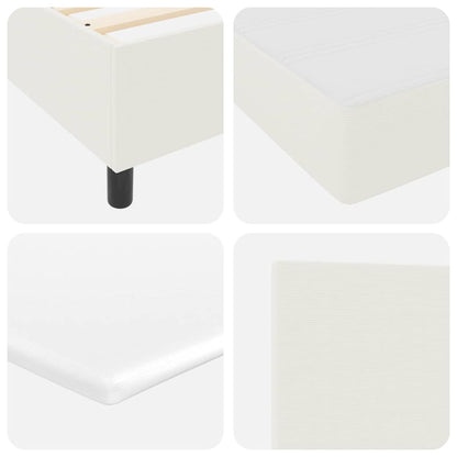 LED Boxspringbett Creme und Weiß 90 x 190 cm Cordstoff