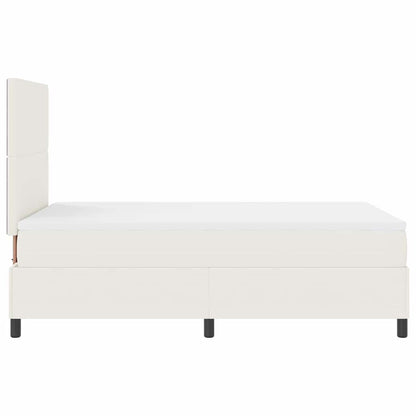 LED Boxspringbett Creme und Weiß 120 x 190 cm Cordstoff