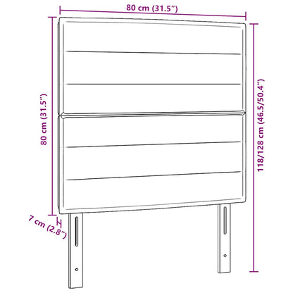 Kopfteil Taupe 80 cm Stoff