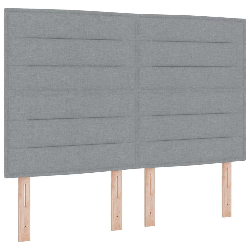 vidaXL Kopfteil mit Kopfteil Hellgrau 144 cm Kunstleder