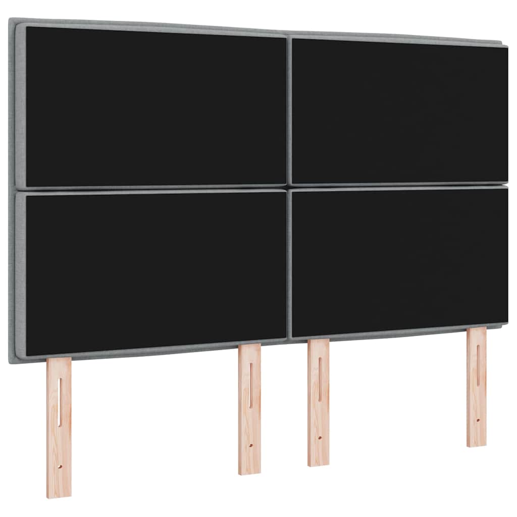 vidaXL Kopfteil mit Kopfteil Hellgrau 144 cm Kunstleder