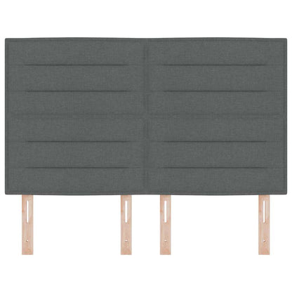 vidaXL Kopfteil mit Kopfteil Dunkelgrau 144 cm Kunstleder