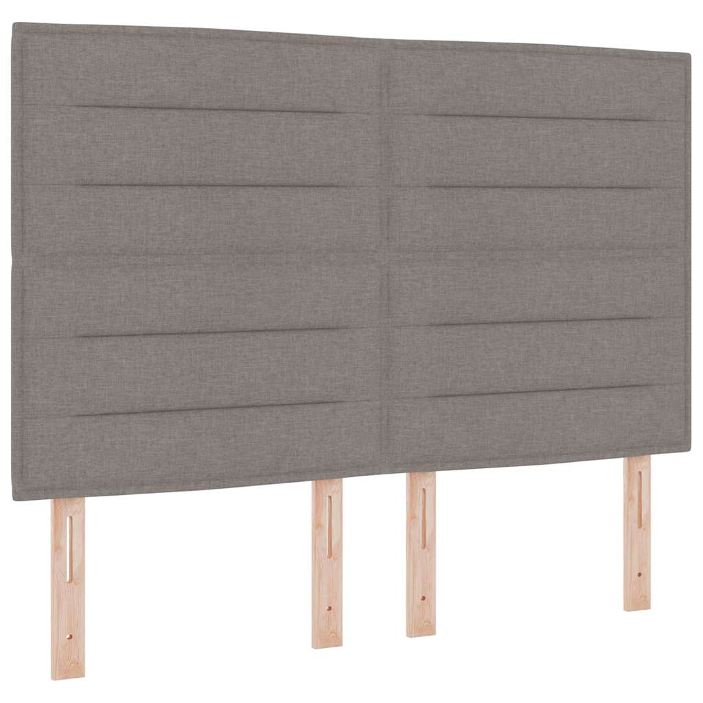 vidaXL Kopfteil mit Kopfteil Taupe 144 cm Kunstleder