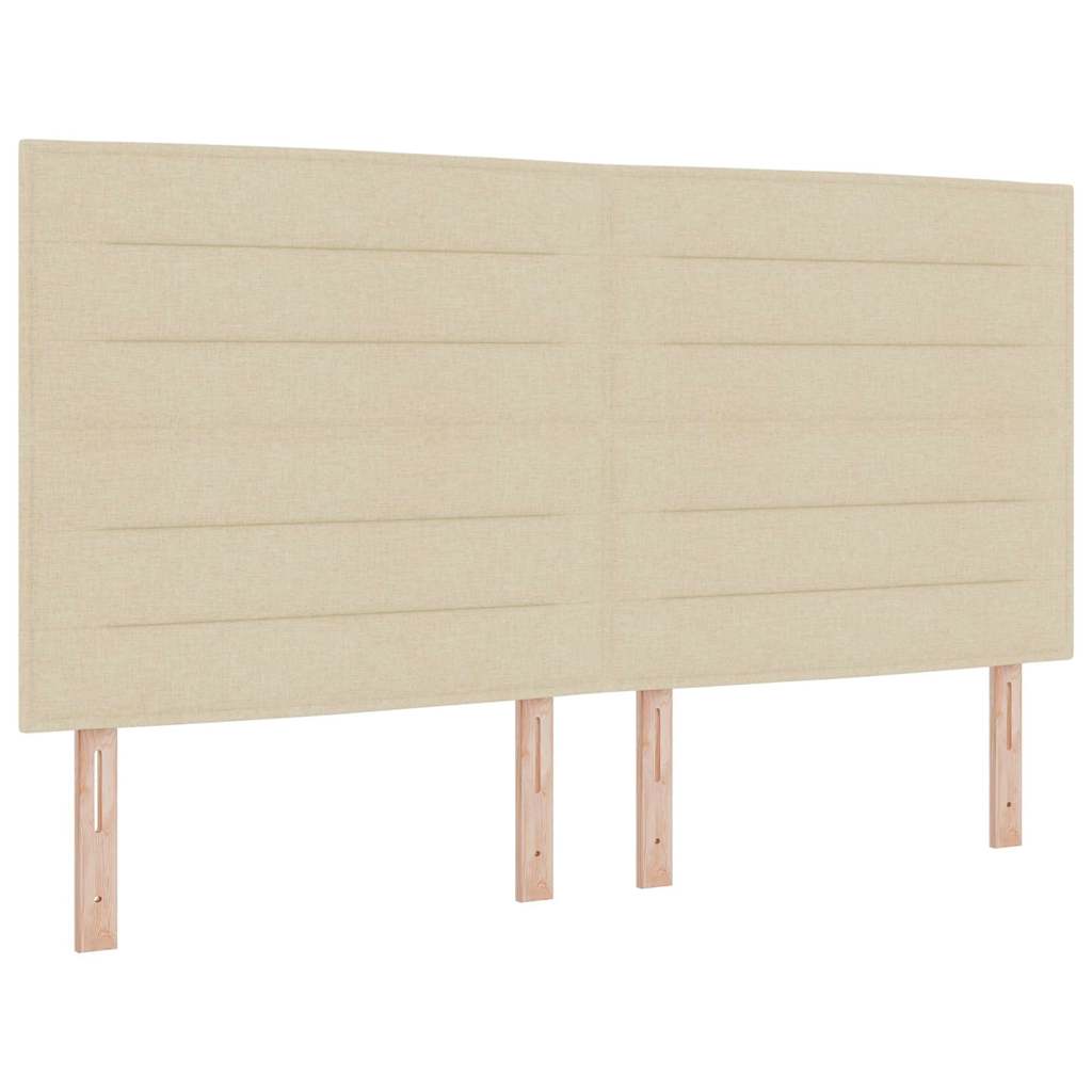 vidaXL Kopfteil mit Kopfteil Creme 180 cm Kunstleder
