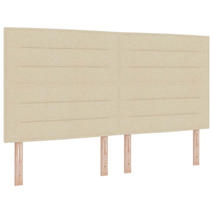 vidaXL Kopfteil mit Kopfteil Creme 180 cm Kunstleder
