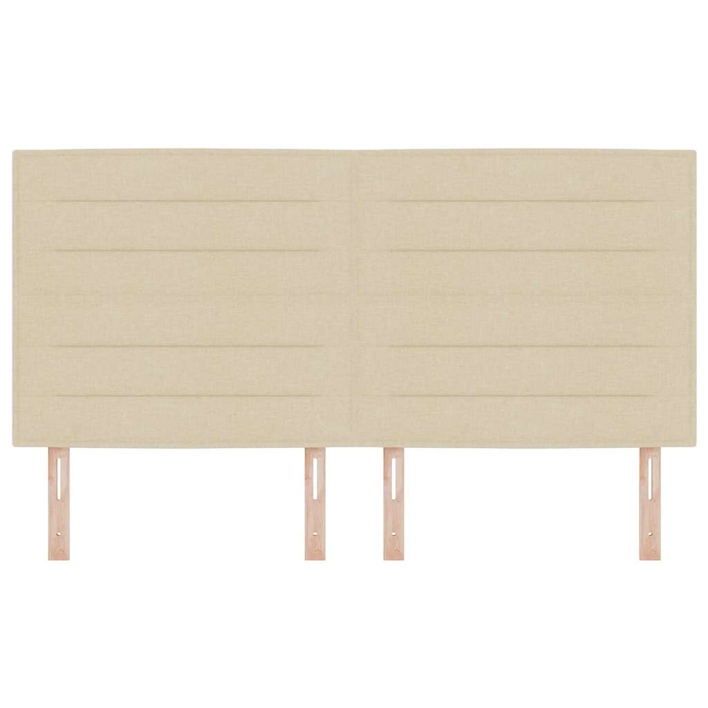 vidaXL Kopfteil mit Kopfteil Creme 180 cm Kunstleder