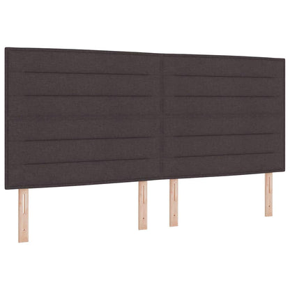 vidaXL Kopfteil mit Kopfteil Dunkelbraun 200 cm Kunstleder